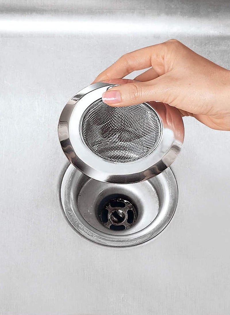 SEMNOX CREATION Kitchen Sink Strainer, Stainless Steel Mesh Drain Strainer/Filter/Stopper/Jali, with Large Wide Rim, Fit Most Standard Sink Drains. - Image 1
