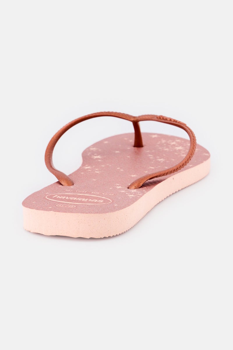 Havaianas Women Slip On Slim Gloss Slippers, Old Rose - Image 3