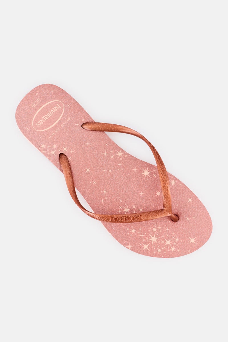 Havaianas Women Slip On Slim Gloss Slippers, Old Rose - Image 4
