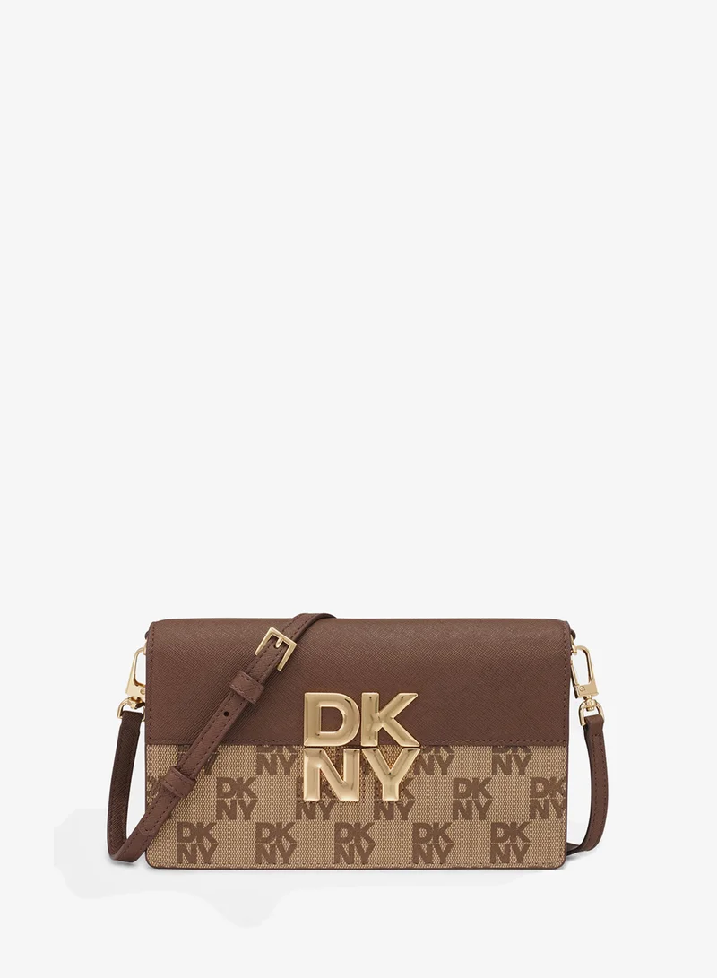 DKNY Echo Logo Flap Over Crossbody