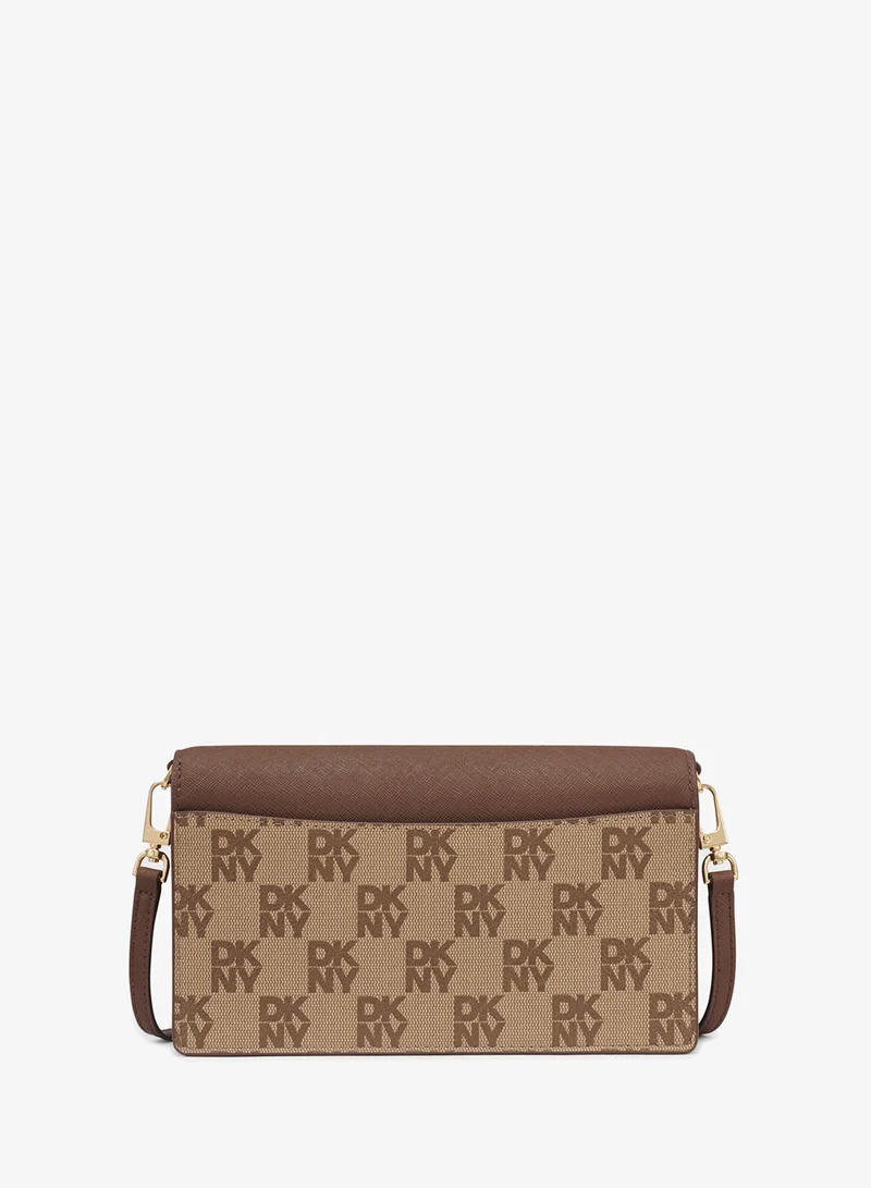 DKNY Echo Logo Flap Over Crossbody