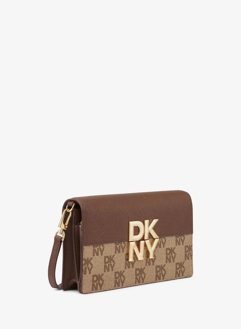 DKNY  Echo Logo Flap Over Crossbody for Women | Best Price UAE