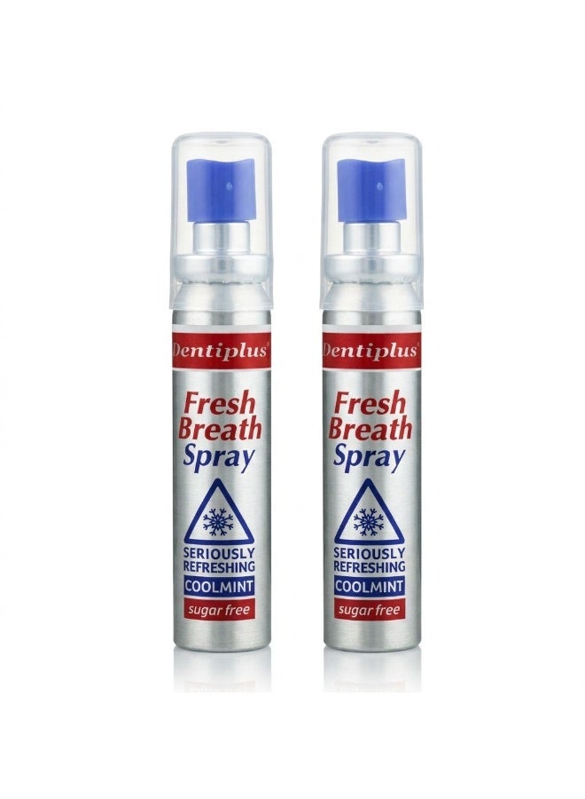 Dentiplus Sugar Free Fresh Breath Spray Coolmint 25ml - Pack of 2