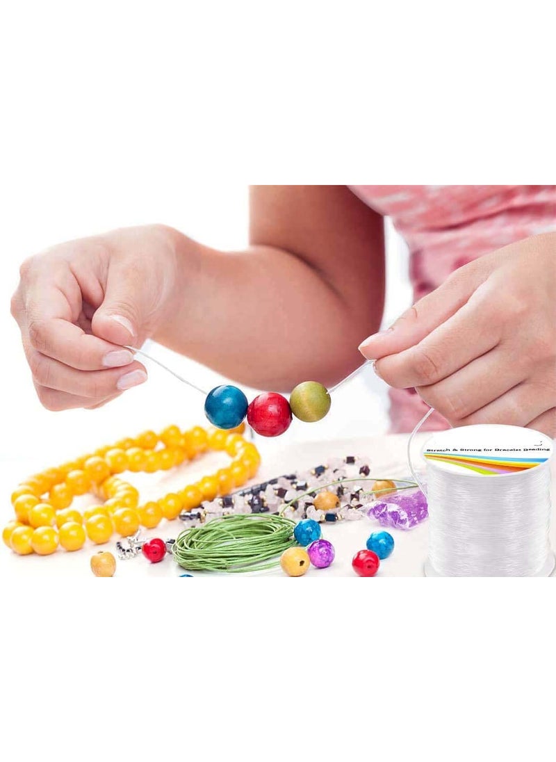 DIY Crafts - DIY Crafts 1 Pc, Tangus, Elastic String, Non Stretchy Bracelet String Crystal String Bead Cord for Bracelet, Beading Jewelry Making Beading Invisible C(1 Pc, Tangus) - Image 1