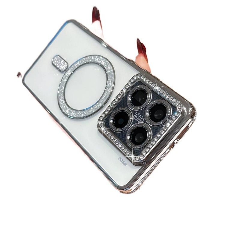 MS TPU MagSafe Case for Redmi Note 14 with Electroplated Edge and Strong Magnetic plus Lens Protector plus Scratch Resistant in Gold - Image 5