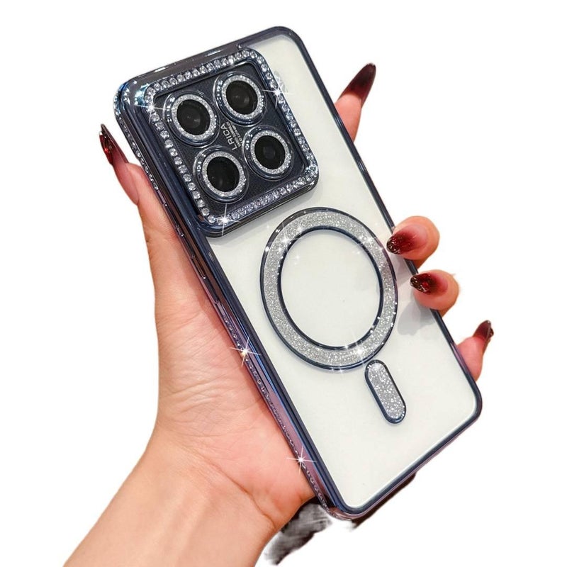 MS TPU MagSafe Case for Redmi Note 14 with Electroplated Edge and Strong Magnetic plus Lens Protector plus Scratch Resistant in Gold - Image 2