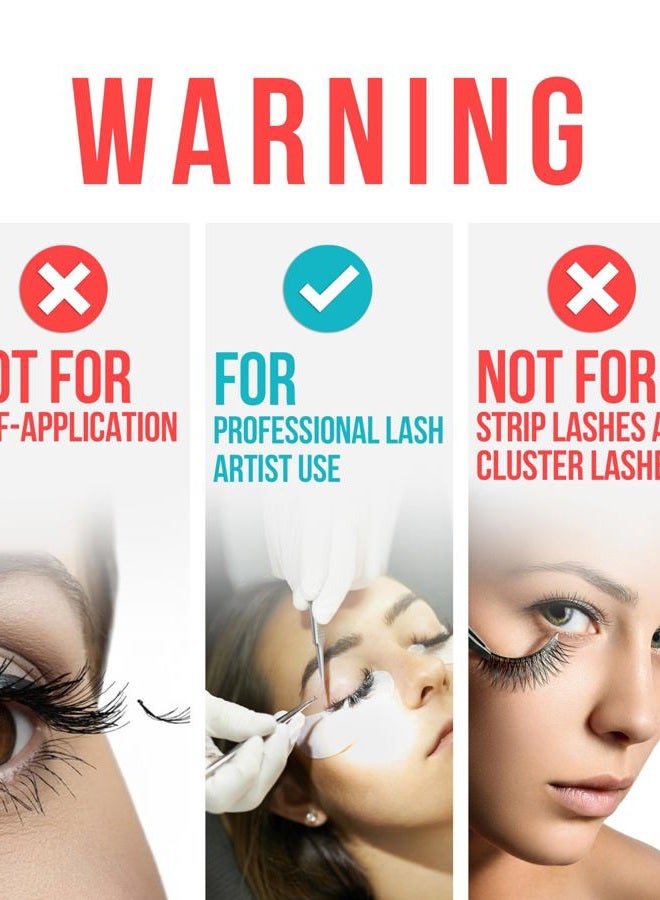 Stacy Lash Extra Strong Eyelash Extension Glue Stacy Lash (0.34 fl.oz / 10 ml) / 0.5-1 Sec Dry/Retention – 8 Weeks/Black Adhesive/Professional Supplies - Image 2