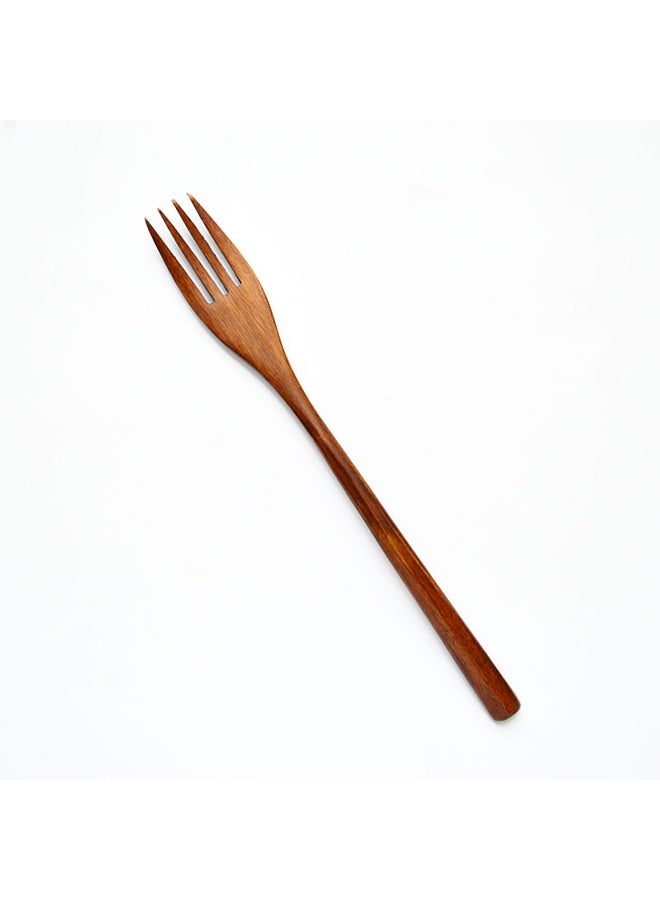 Wooden Fork Wooden Spoon Wooden Chopsticks Three-piece Suit Travel Portable Tableware Nice Dinnerware - Image 2