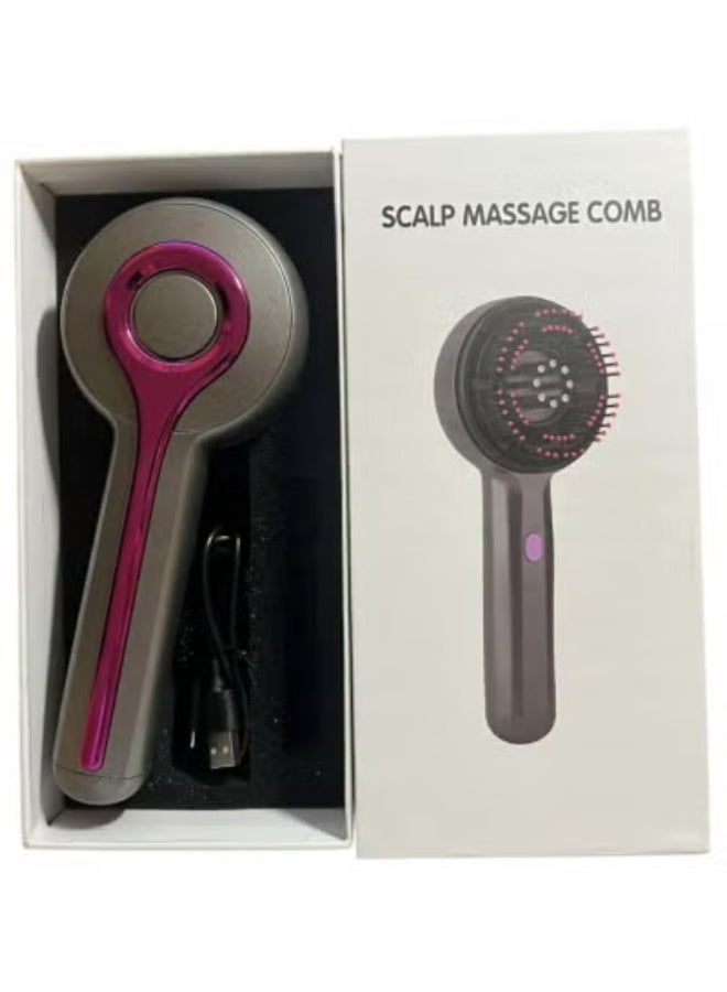 Gravity 2-in-1 Electric Hair & Scalp Massager Comb with Oil Diffuser | 3 Vibration Modes for Hair Growth, Dandruff Relief & Deep Relaxation | Rechargeable Grey Scalp Massage Brush - Image 3