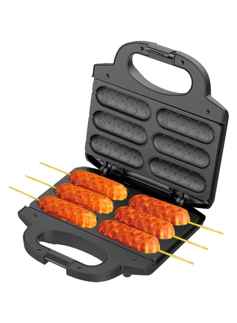 New Arrival 750W Corn Dog Maker Machine | Non-Stick Coating, Double-Sided Heating for Uniform Heat | Ideal for Homemade Corn Dogs & Snacks | Easy to Use & Clean | Perfect for Family & Parties  - Image 1