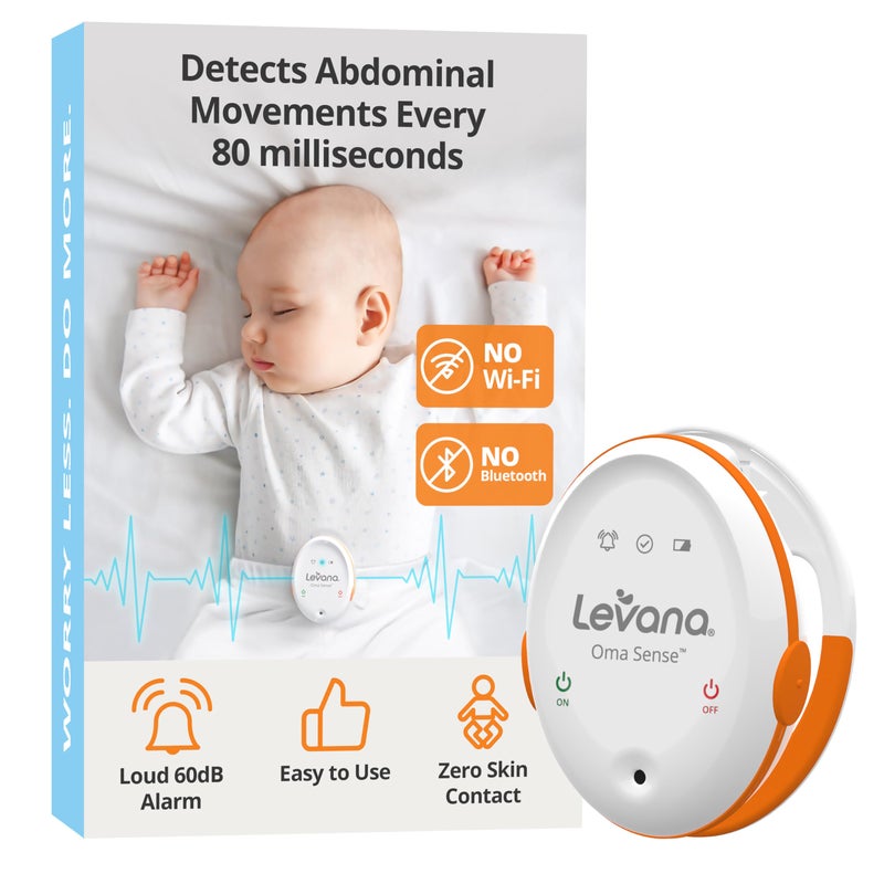 Levana Oma Sense Portable Baby Breathing Movement Monitor with Vibrations and Audible Alerts Designed to Stimulate Baby and Alert Parents - Image 1