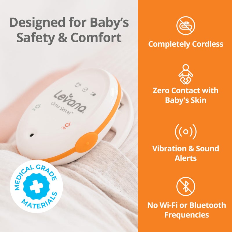 Levana Oma Sense Portable Baby Breathing Movement Monitor with Vibrations and Audible Alerts Designed to Stimulate Baby and Alert Parents - Image 5
