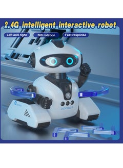 SYOSI Robot Toys Rechargeable Smart Remote Control Robot with Voice Control Gesture Sensing RC Shining LED Eyes Dancing Singing Recording Repeat  Robot Gifts for Boys and Girls Age 3+  - Image 2