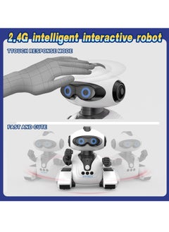 SYOSI Robot Toys Rechargeable Smart Remote Control Robot with Voice Control Gesture Sensing RC Shining LED Eyes Dancing Singing Recording Repeat  Robot Gifts for Boys and Girls Age 3+  - Image 4