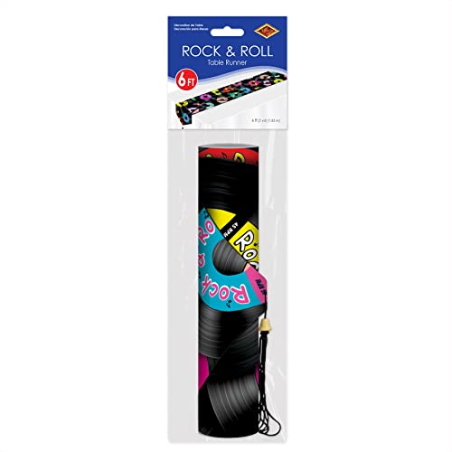 Beistle Printed Rock & Roll Table Runner Party Accessory (1 count) (1/Pkg) - Image 5