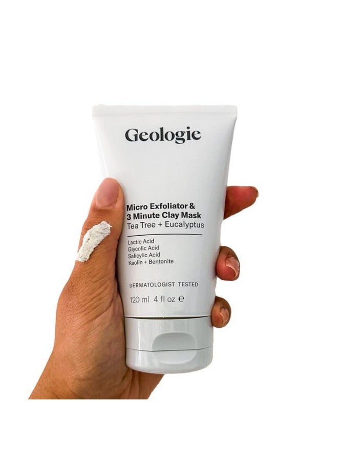 Micro Exfoliator & 3 Minute Clay Mask | Tea Tree + Eucalyptus | 4 Fl Oz