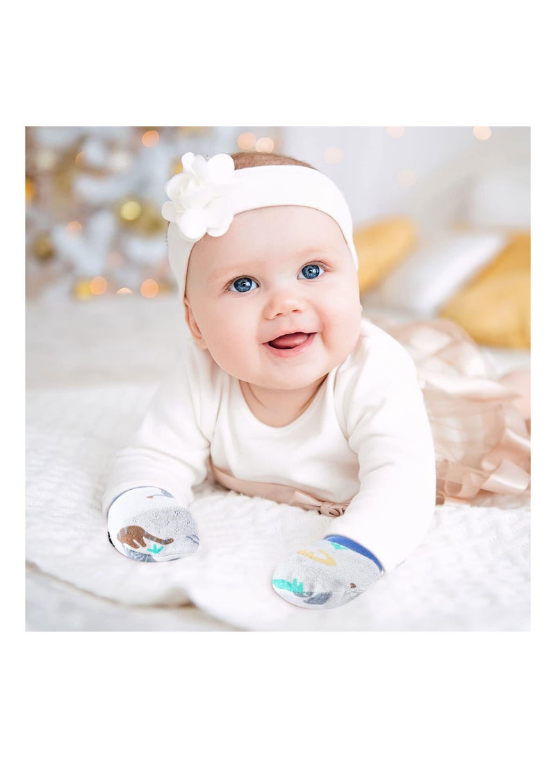 6 Pairs Newborn Baby Mittens No Scratch Gloves Infant Toddler Anti Scratch Essentials Unisex Cotton - Image 2