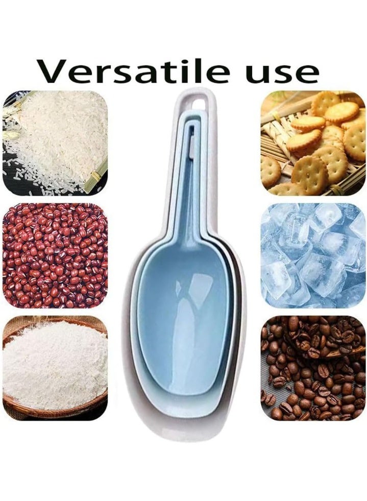 مجموعة مغارف ثلج بلاستيكية مكونة من 3 قطع - مغارف متعددة الأغراض آمنة للاستخدام مع الطعام للاستخدام المنزلي والمهني - Image 4