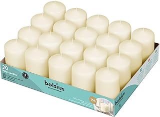 BOLSIUS Ivory Pillar Candles Ã¢â‚¬â€œ 2x3 Unscented Candle Set of 20 Ã¢â‚¬â€œ Dripless, Smokeless, and Clean Burning - Image 1