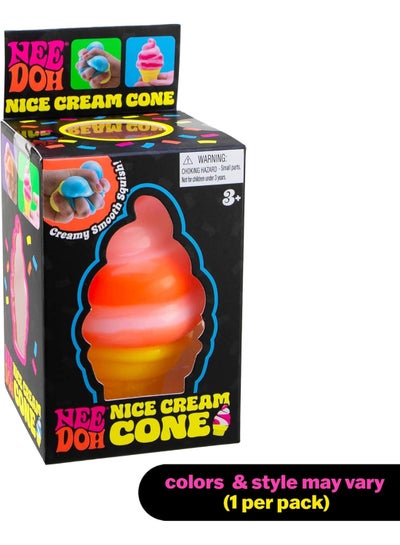 Needoh Nice Cream Cone Sensory Squeeze Toy for Anxiety Relief and Stress Relief | Colors May Vary