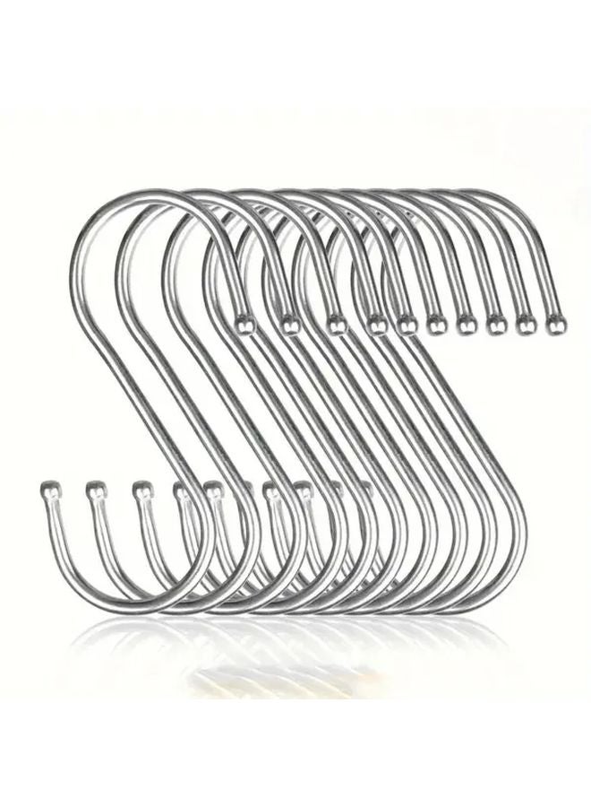 5Pcs Silvery S Hooks Heavy Duty Stainless Steel Rust Resistant Kitchen Garden Utility - Image 2