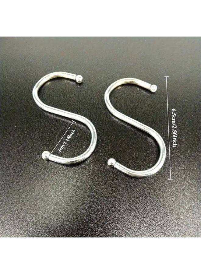 5Pcs Silvery S Hooks Heavy Duty Stainless Steel Rust Resistant Kitchen Garden Utility - Image 3