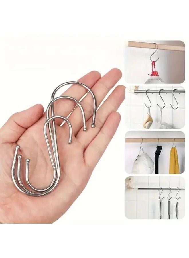 5Pcs Silvery S Hooks Heavy Duty Stainless Steel Rust Resistant Kitchen Garden Utility - Image 4