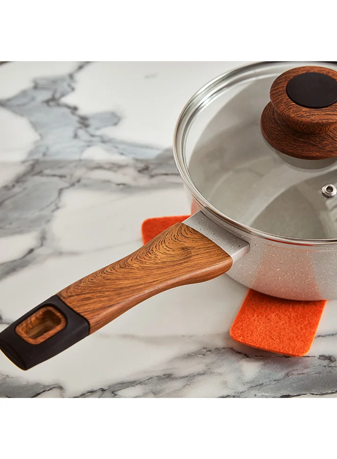 Home Box La Natura Forged Induction Sauce Pan with Lid and Trivet 36 x 14 x 18 cm