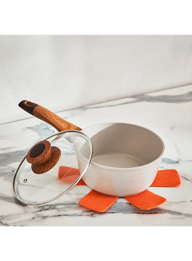 Home Box La Natura Forged Induction Sauce Pan with Lid and Trivet 36 x 14 x 18 cm