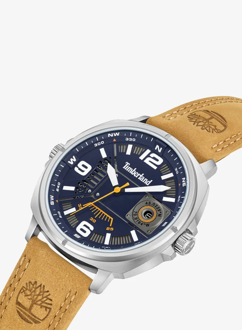 تمبرلاند Breakheart 47mm Men's Analog Watch with Wheat Leather Strap