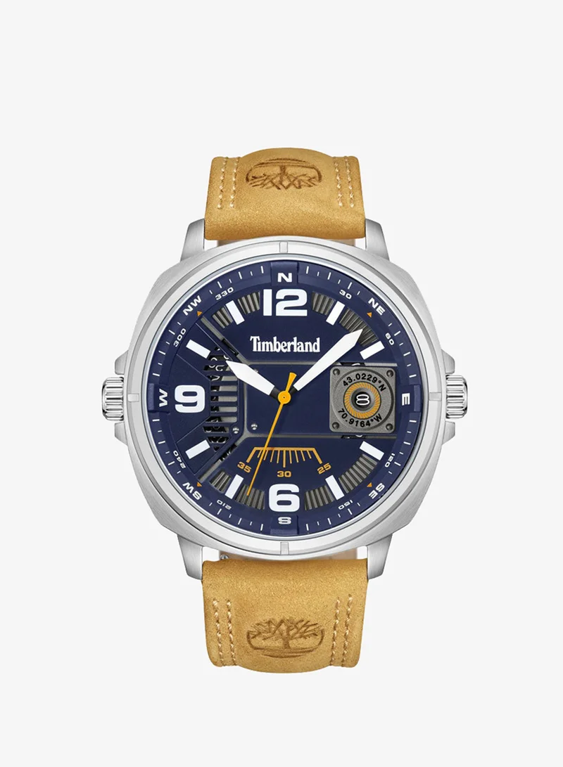 تمبرلاند Breakheart 47mm Men's Analog Watch with Wheat Leather Strap