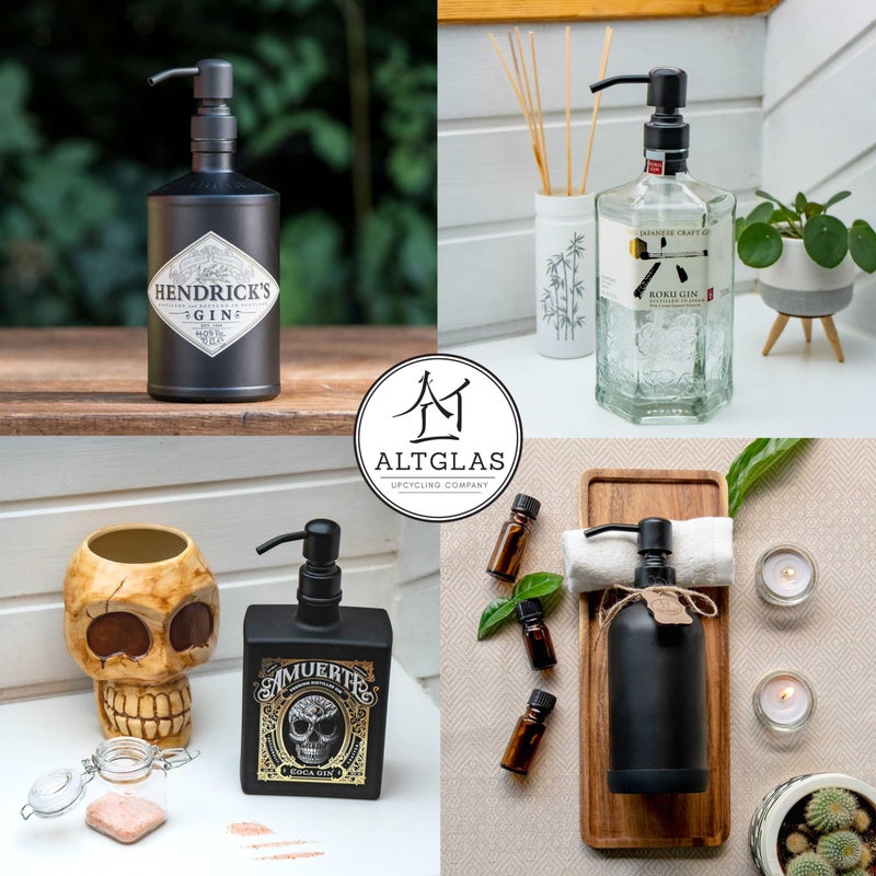 ALTGLAS Stainless Steel Soap Pump 'Zagreb' as Replacement for Liquid Hand Soap Dispensers and Bottle Upcycling (Matte Black) - Fits e.g. Jack Bottle - Image 2
