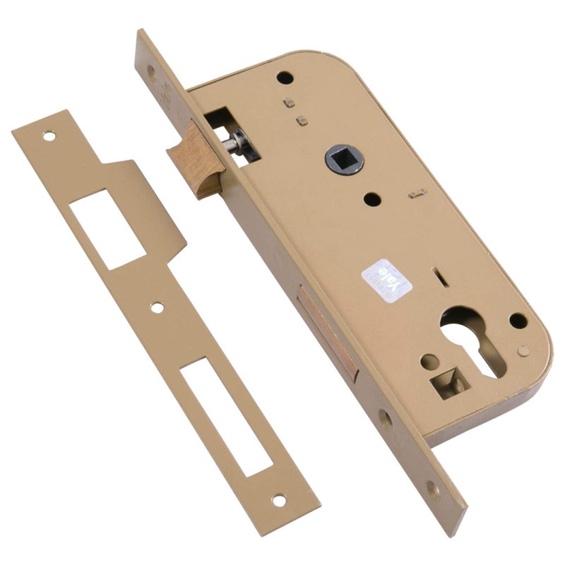 Yale Mortice Lock Body, 45 mm Backset, Painted Steel Case, Designed to be Recessed into the Edge of an Interior Wooden Door, Part 5200045, Durable Finished Body for Reliable Everyday Door Security