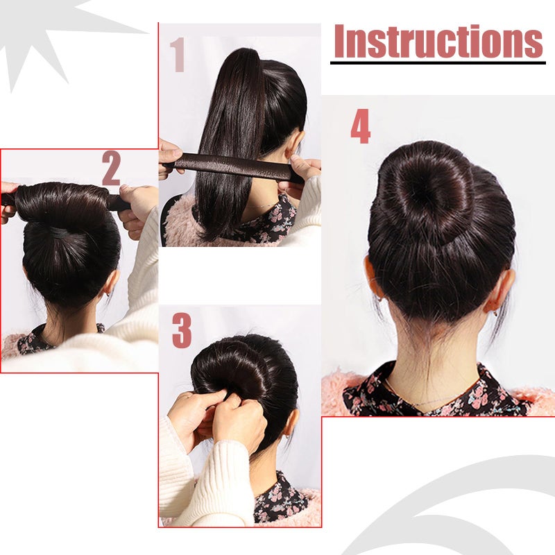 FORESRUM 4 Pcs Magic Donut Hair Accessory - Ballet Bun Maker for Women and Kids - Image 3