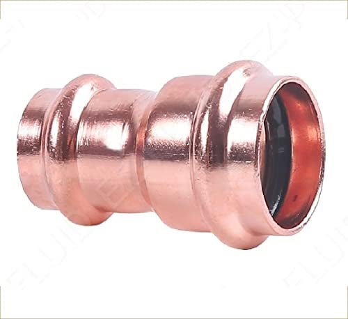 EZ-FLUID 5Pcs EZFLUID 34 x 12 Copper Press Reducer CouplingNo Lead ProPress Reducing Coupler FittingsProPress Press Fitting ConnectionResidentialCommercial Plumbing - Image 1
