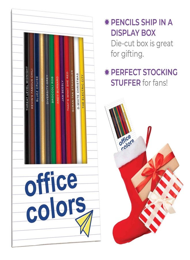 Pun Labs - The Office TV Show-Inspired Colored Pencil Set - 12 Parody Pencils for Fans - Foil-Stamped Quotes from The Office - Funny Humor Supplies - Assorted Colors | Ideal for Collectors & Artists - Image 4
