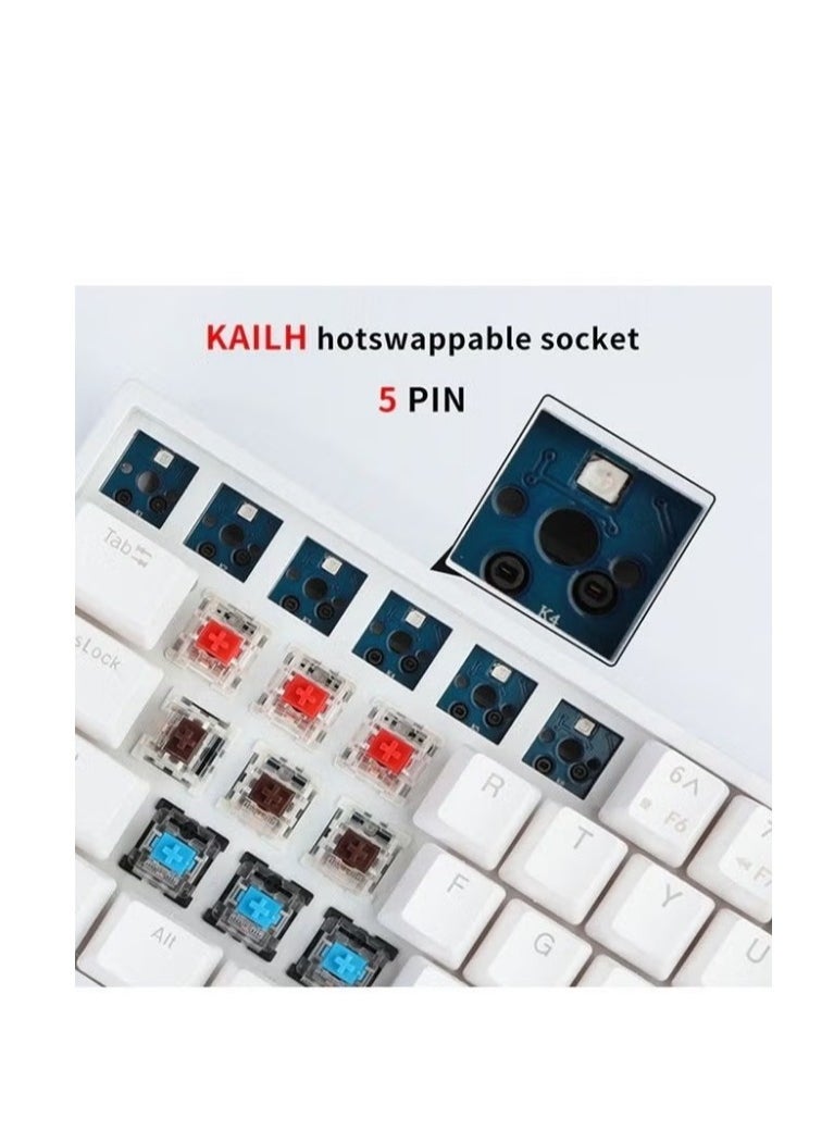 RK لوحة مفاتيح الألعاب الميكانيكية RK84 اللاسلكية بلوتوث/2.4 جيجا هرتز 80% RGB  - Image 3