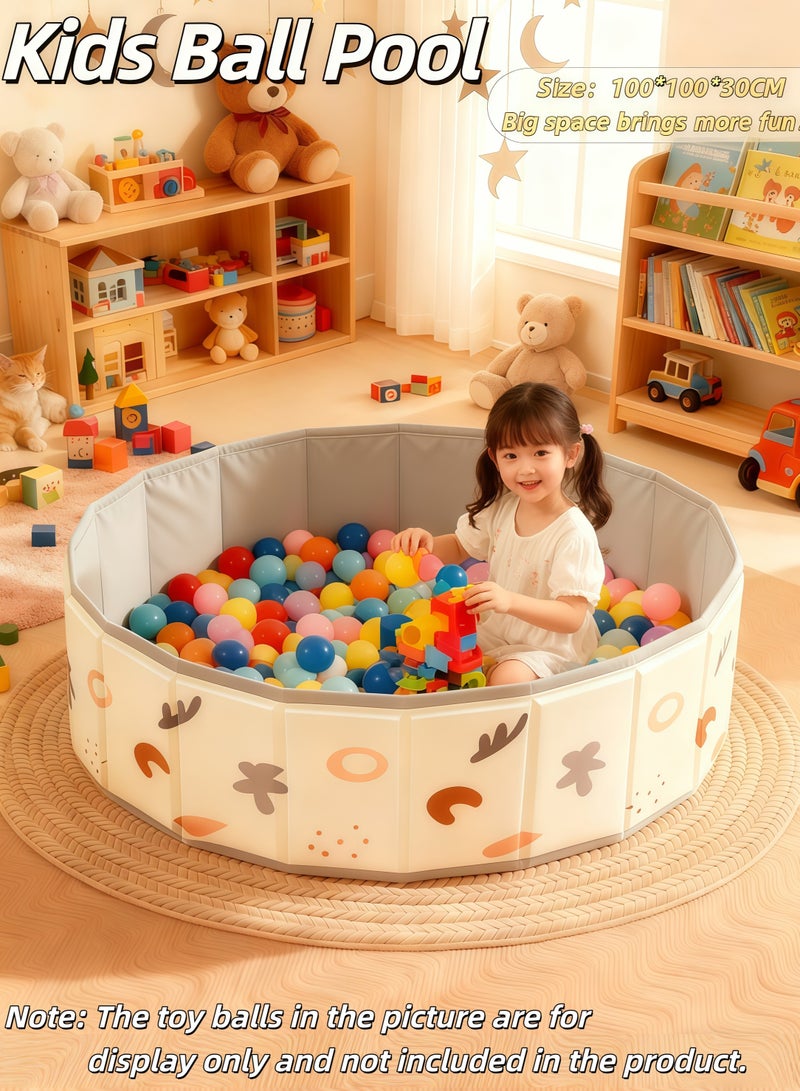 شو وو حفرة كرات لعبة الأطفال، حفرة كرات مستديرة للأطفال، حفرة كرات قابلة للطي للأطفال، حفرة كرات مزدوجة من قماش أكسفورد، حمام سباحة كرة محمول قابل للطي، حمام سباحة رمل، حمام سباحة كرات أطفال، حمام سباحة، حوض استحمام محمول، حمام سباحة للكلاب الأليفة، للأماكن الداخلية الخارجية، هدية مثالية للفتيات والفتيان (الكرات غير متضمنة) - Image 1