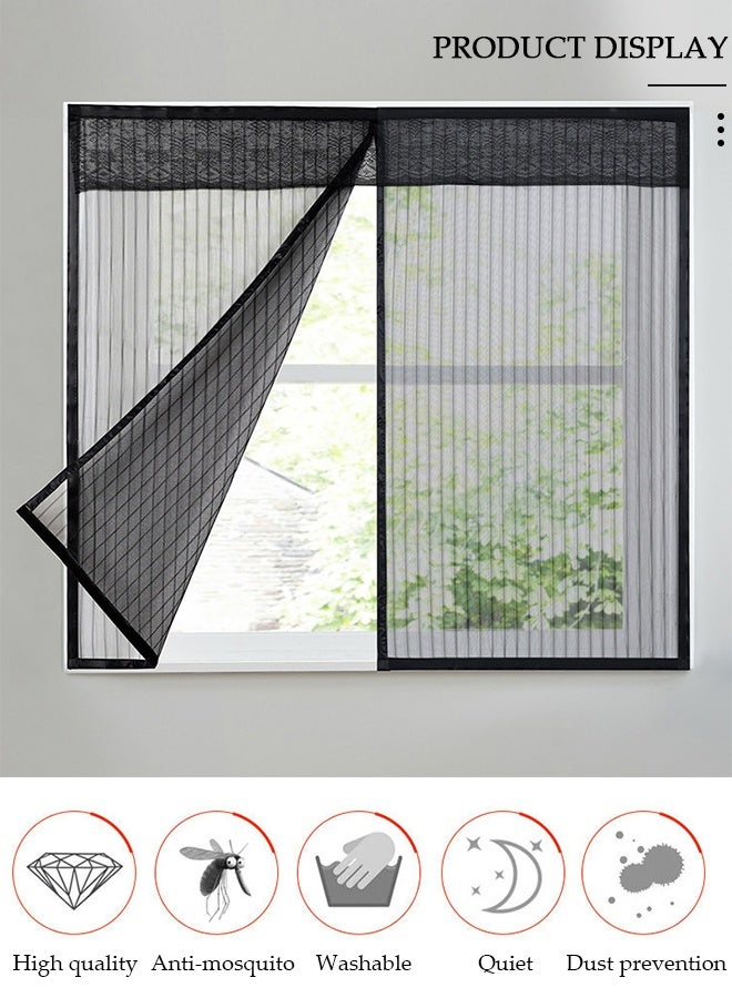 DUNISO شبكة ناموسية للنافذة، شبكة نافذة قابلة للإزالة مضادة للبعوض، شبكة ذباب متينة للحيوانات الأليفة/الشاشة/شاشة الشرفة/نافذة الطابق السفلي - Image 2