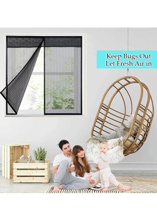 DUNISO شبكة ناموسية للنافذة، شبكة نافذة قابلة للإزالة مضادة للبعوض، شبكة ذباب متينة للحيوانات الأليفة/الشاشة/شاشة الشرفة/نافذة الطابق السفلي - Image 5