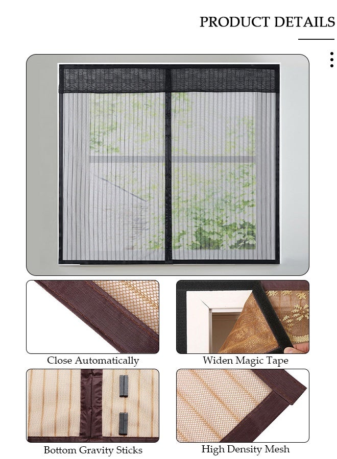 DUNISO شبكة ناموسية للنافذة، شبكة نافذة قابلة للإزالة مضادة للبعوض، شبكة ذباب متينة للحيوانات الأليفة/الشاشة/شاشة الشرفة/نافذة الطابق السفلي - Image 4