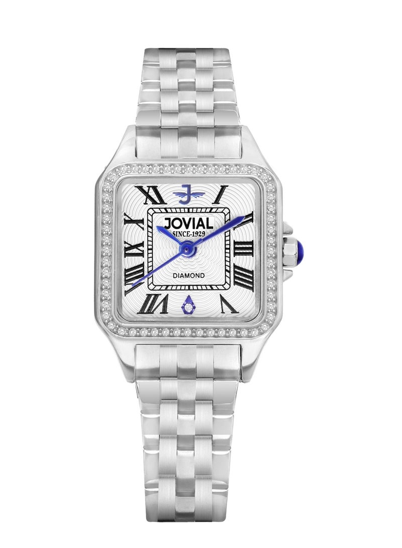 JOVIAL 5045LSMQ01DE Women's ,Stainless Steel Watch, 24mm, White Dial - Image 1