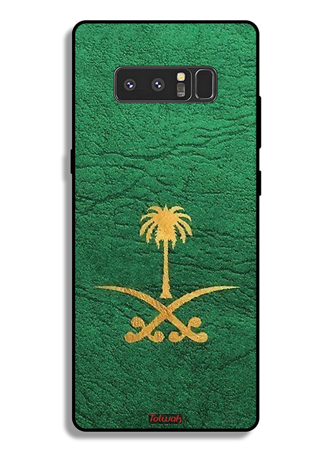Tolwak Samsung Galaxy Note 8 Protective Case Cover Kingdom Of Saudi Arabia Sign On Leather  - Image 2