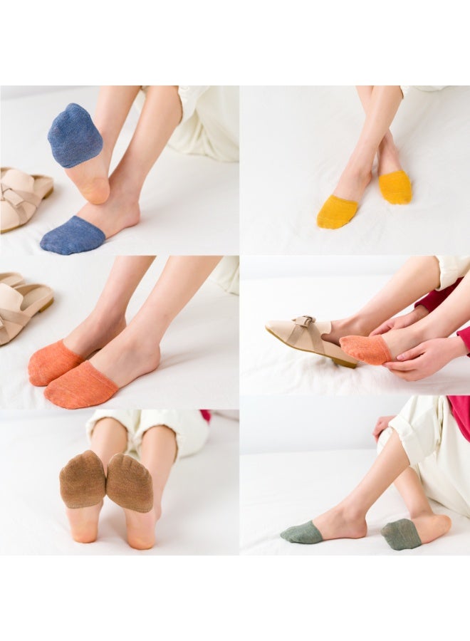Toe Topper Socks, Liner Socks Breathable , Colorful Half Socks for Women, 10 Pairs - Image 3