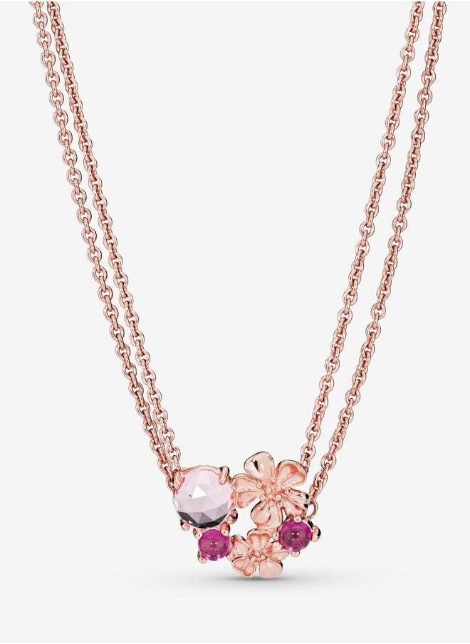 Layered flower 14k rose gold-plated collier with cerise crystal and pink mist crystal - pzsku/Z80FB97C6DB75C9BEA952Z/45/_/1736499346/99d2d4e6-ac2f-40b1-ac0e-da4919889637