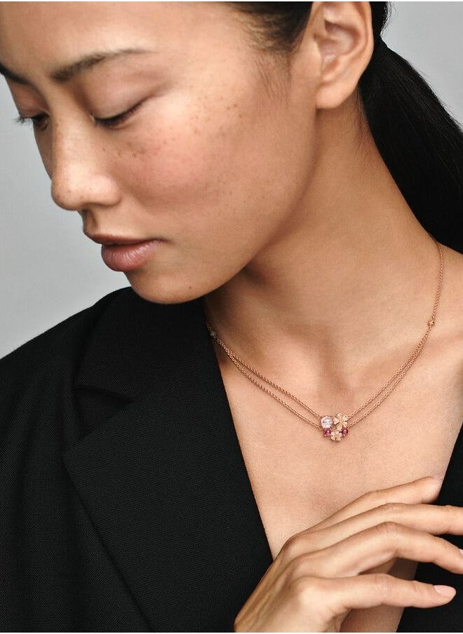 Layered flower 14k rose gold-plated collier with cerise crystal and pink mist crystal - pzsku/Z80FB97C6DB75C9BEA952Z/45/_/1736499347/9f7f7a4e-575f-491a-91e2-4956362d61ec
