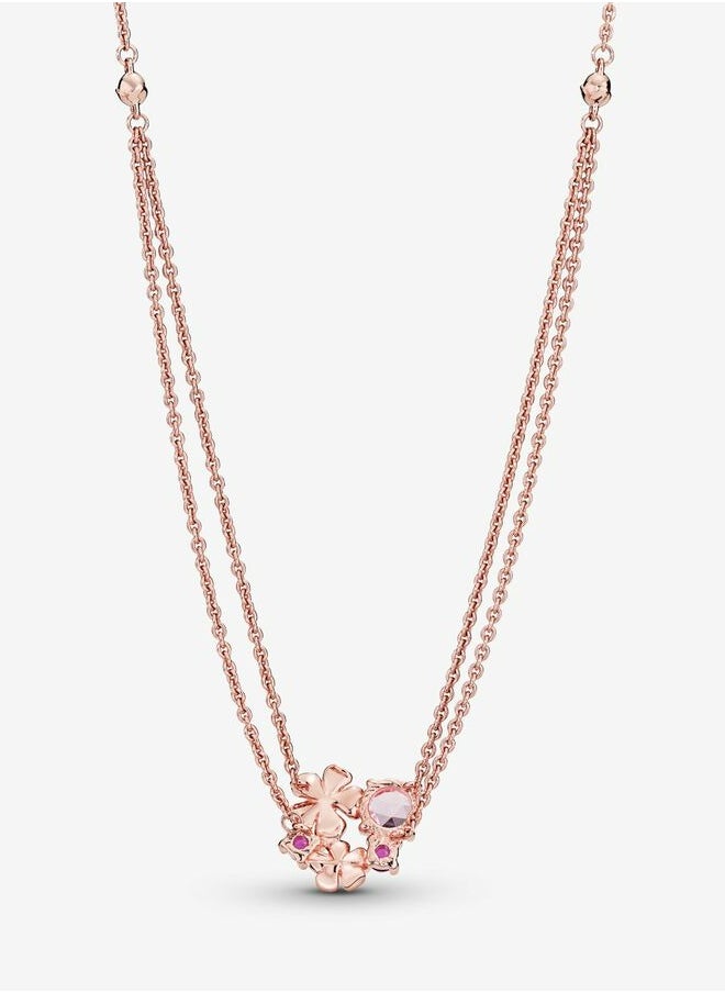 Layered flower 14k rose gold-plated collier with cerise crystal and pink mist crystal - pzsku/Z80FB97C6DB75C9BEA952Z/45/_/1736499349/2eba45ed-e0b7-4d63-a984-4c4df9673969