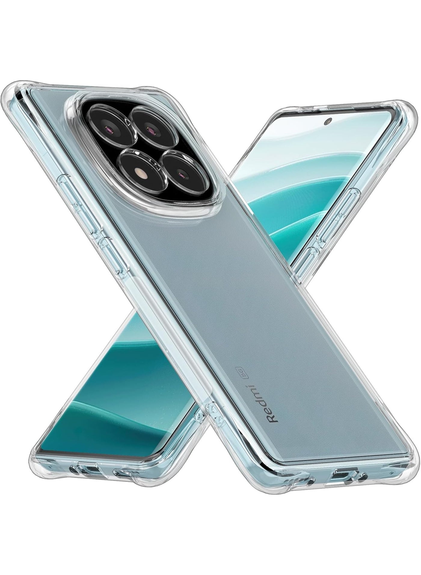 Case for Xiaomi Redmi Note 14 Pro Plus 5G (Note 14 Pro+ 5G) Clear Phone Case with Reinforced Corners Bumper Slim Fit Shockproof Flexible TPU Case