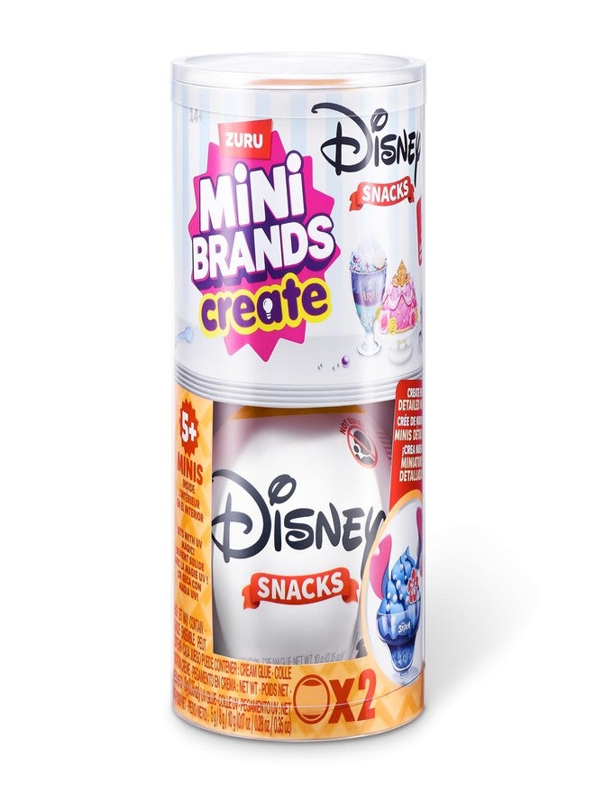 Mini Brands Create Disney Snacks Series 1 Capsule by ZURU, Licensed Mini Collectibles, Mystery Blind Packaging, DIY, Crafts, Resin Play, Novelty, Replica Food, NOT Edible, 8+ (2 Capsules) - Image 3
