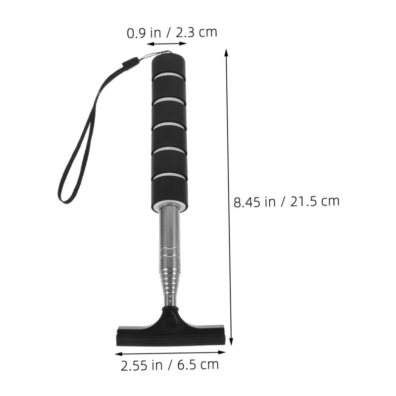 2Pcs Telescopic Car Mirror Wiper Squeegee Cleaner Comfortable Grip Durable Material - Image 3
